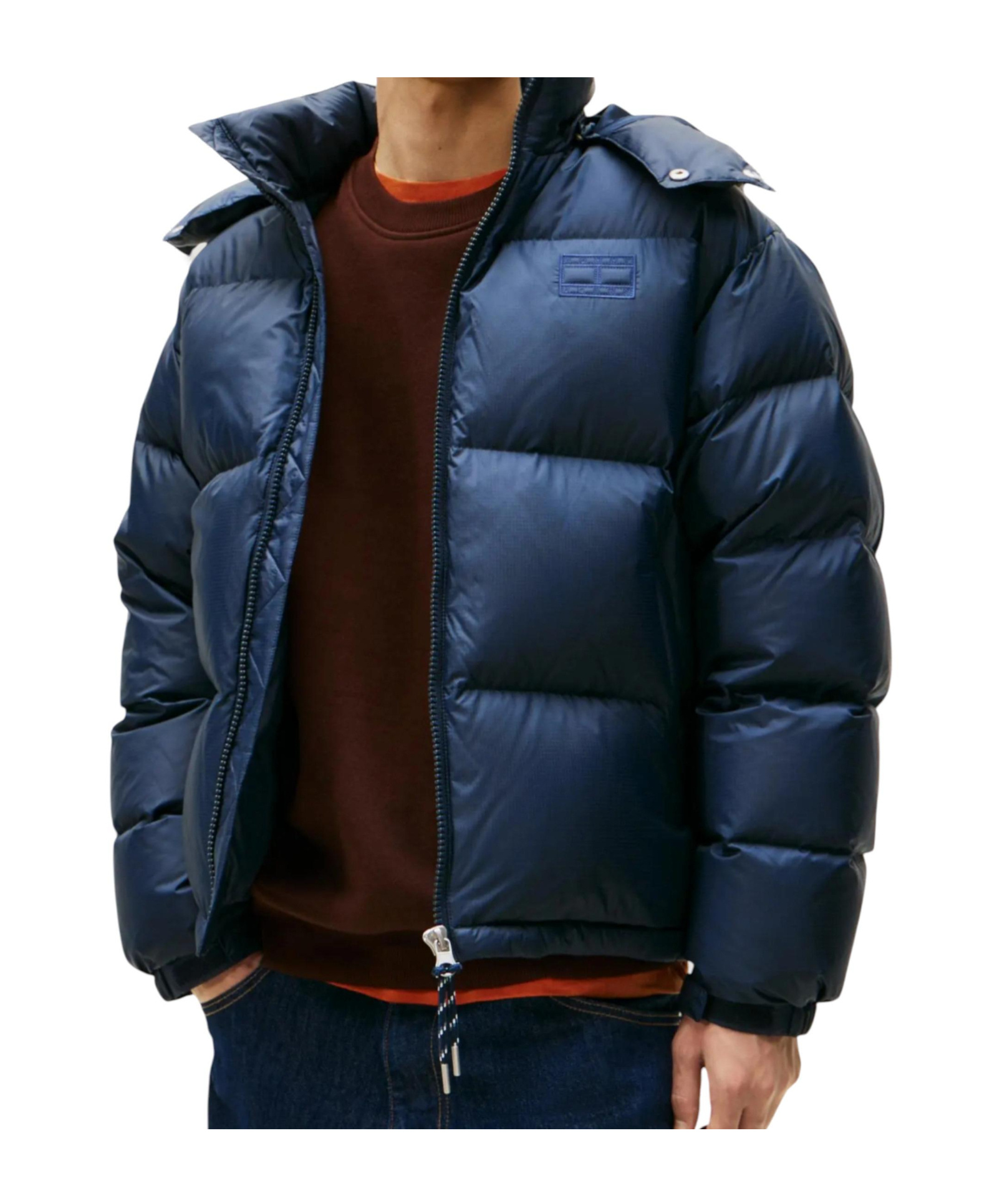 Tommy Hilfiger Hooded Puffer Jacket In Blue