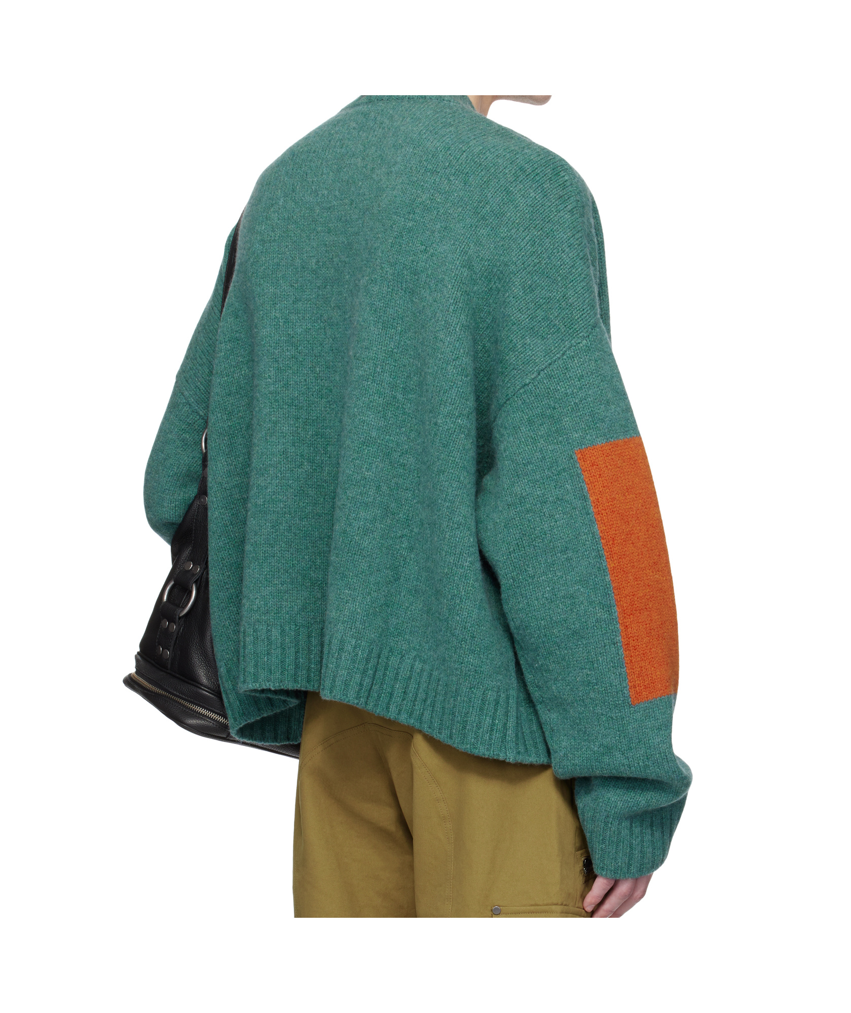 Shop Martine Rose Oversized Sweater In Green Rust