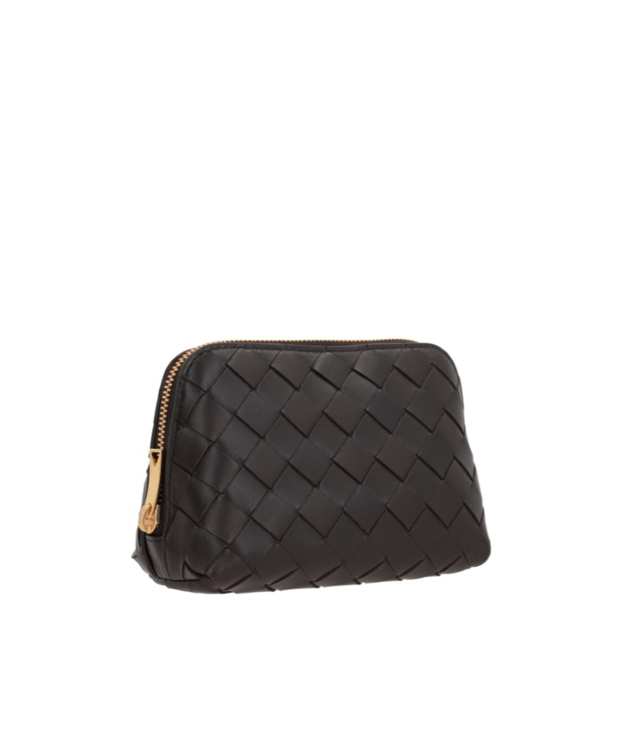 Shop Bottega Veneta Intrecciato Beauty Pouch In Black