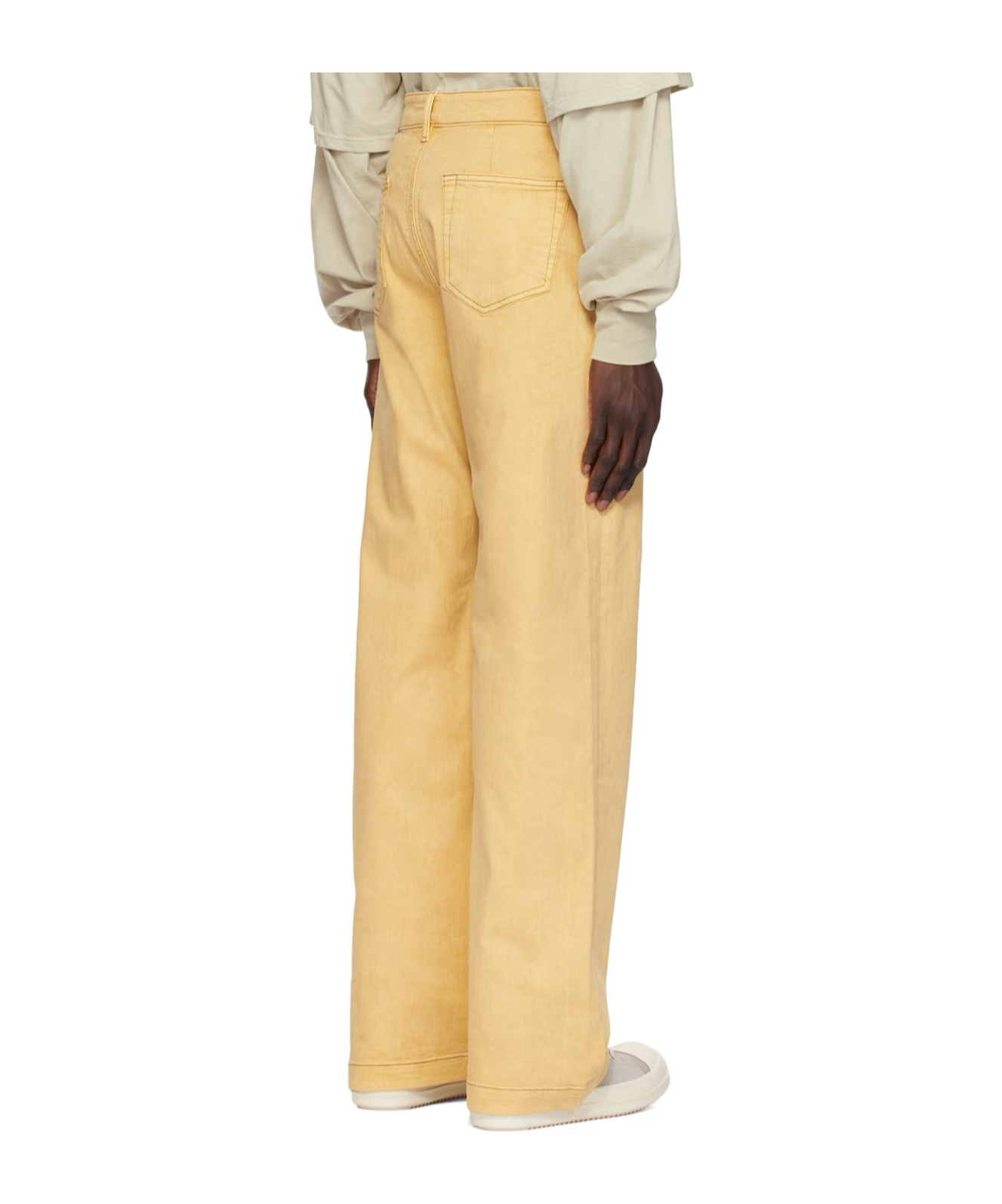 Rick Owens Drkshdw Geth Jeans In Yellow