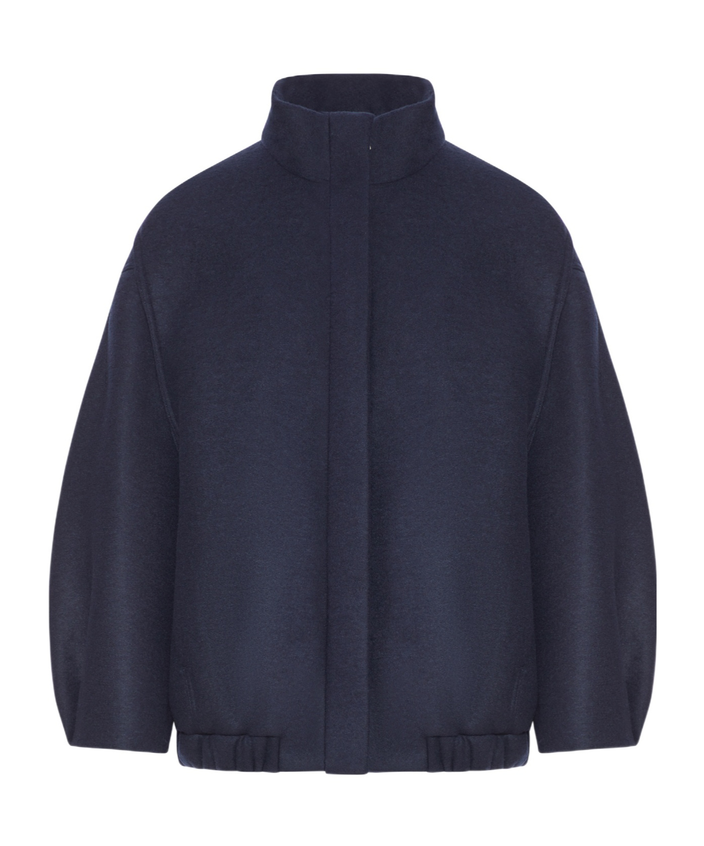 Dries Van Noten Balloon-sleeve High-neck Jacket In Blue