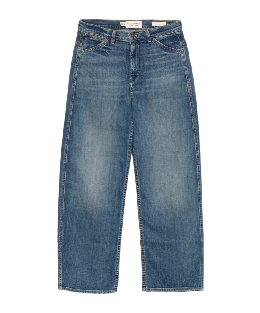 Nili Lotan Jeans With Belt Loops In Blue