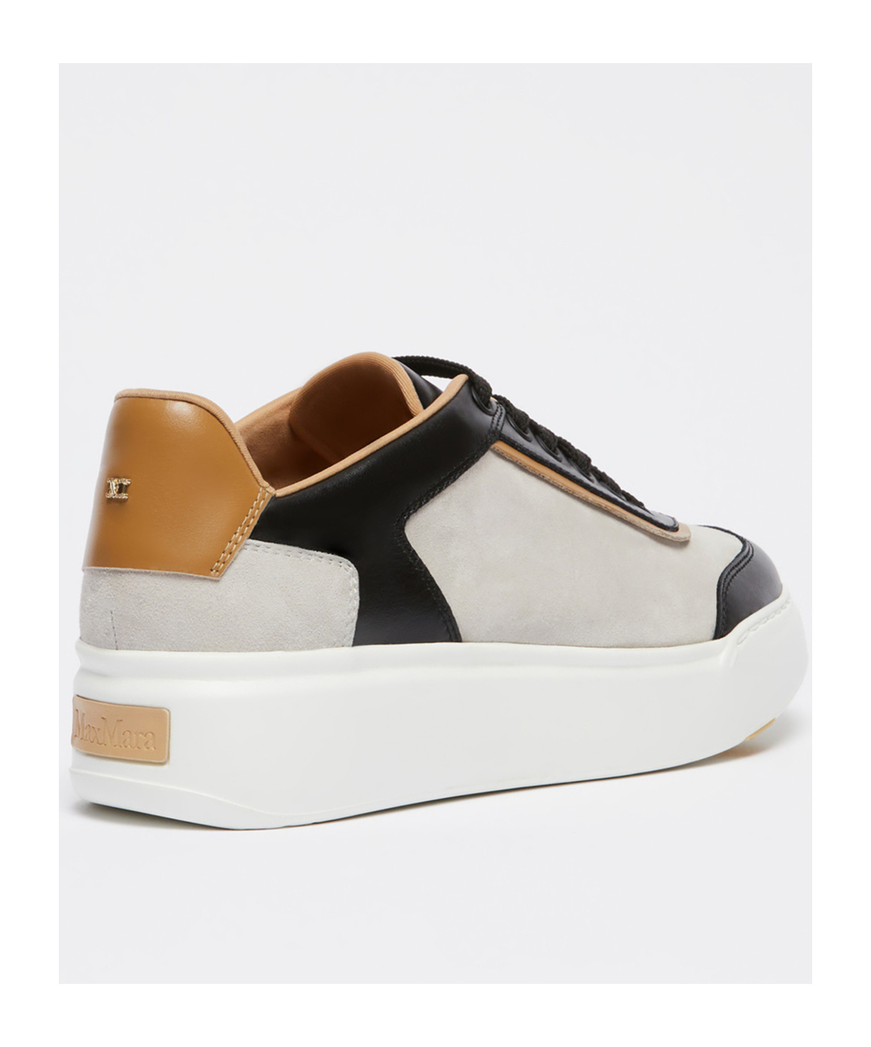 Max Mara Urban Suede Sneakers In White