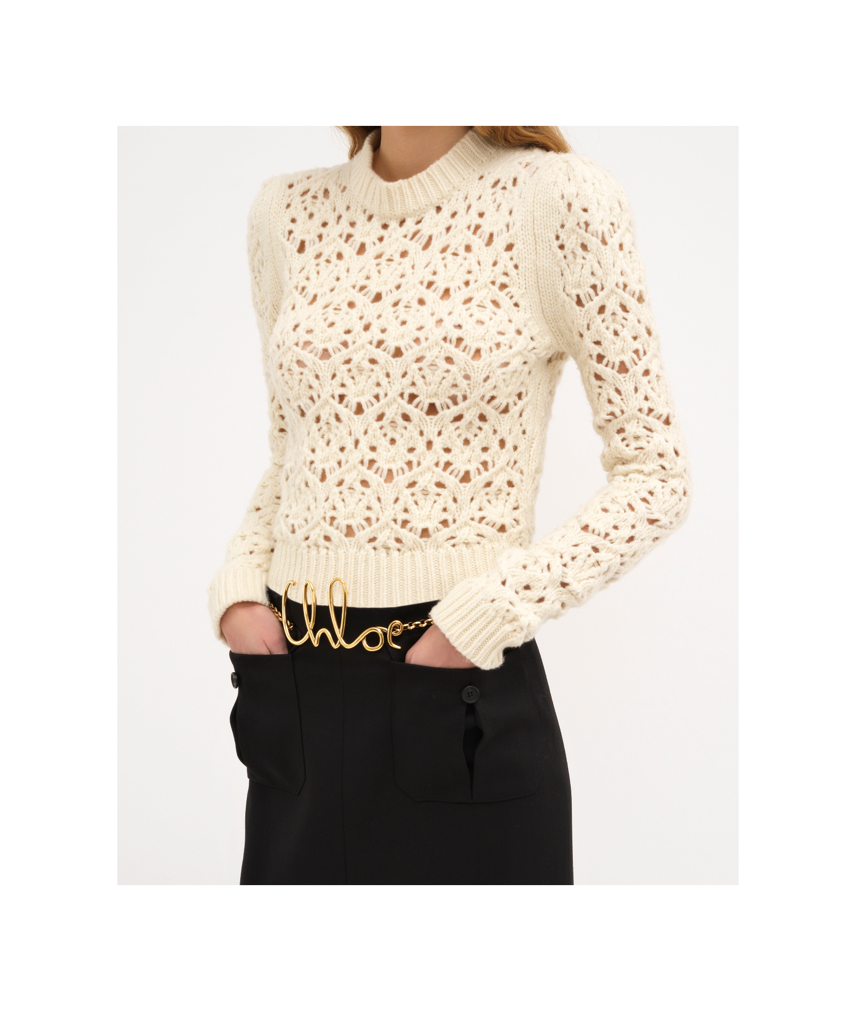 Chloé Virgin-wool Sweater In White