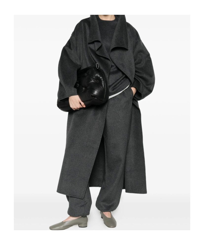 The Frankie Shop Stand Collar Coat In Gray