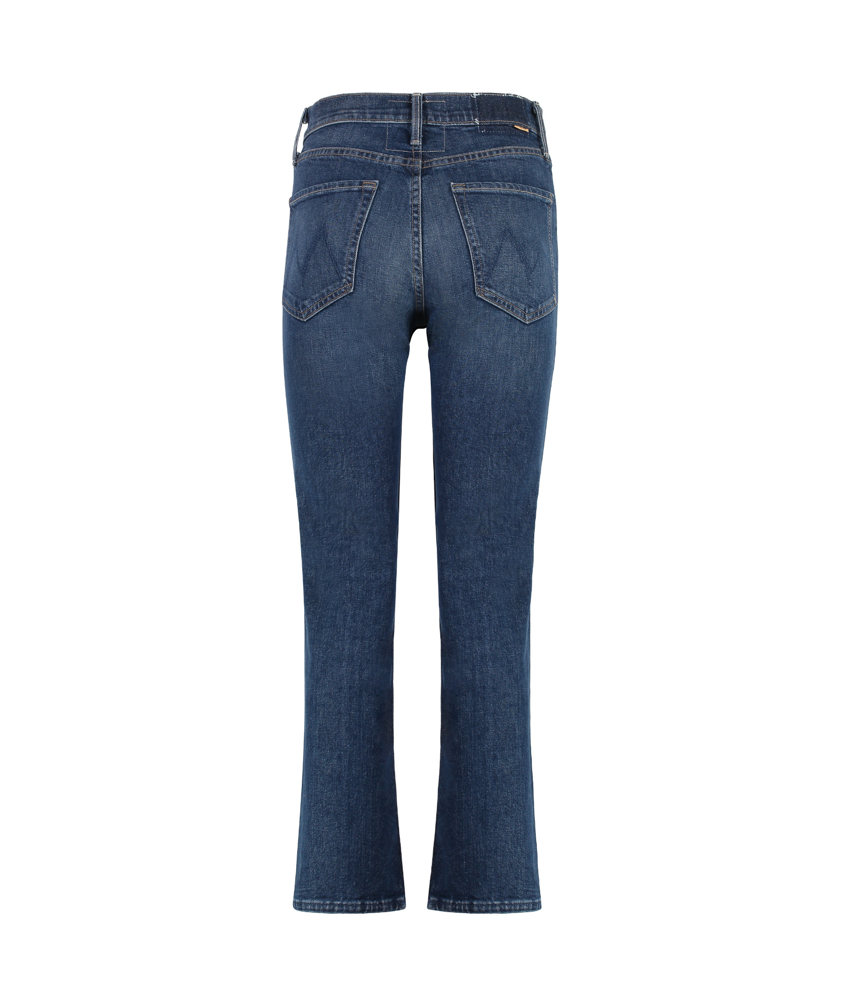 Mother Cropped Skinny Jeans Belt Loops In Blue