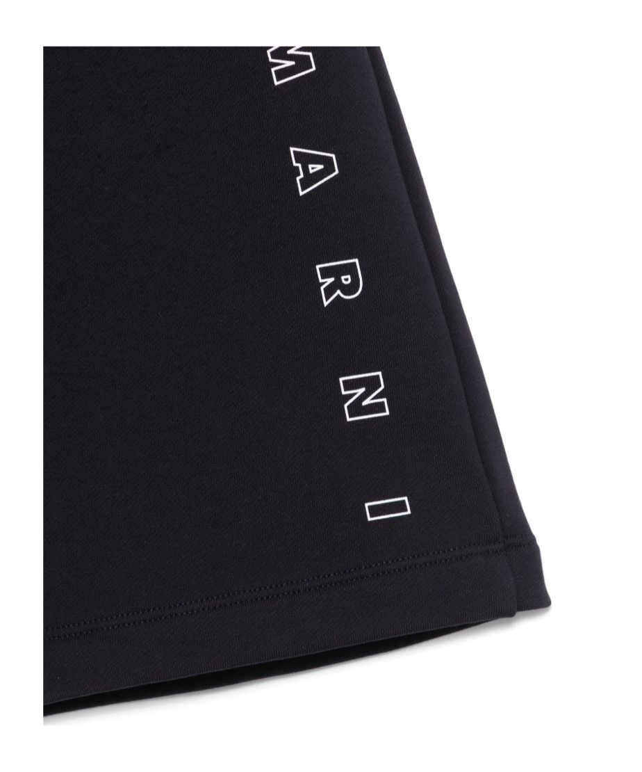 Marni Shorts In Felpa Con Logo  Outline In Black