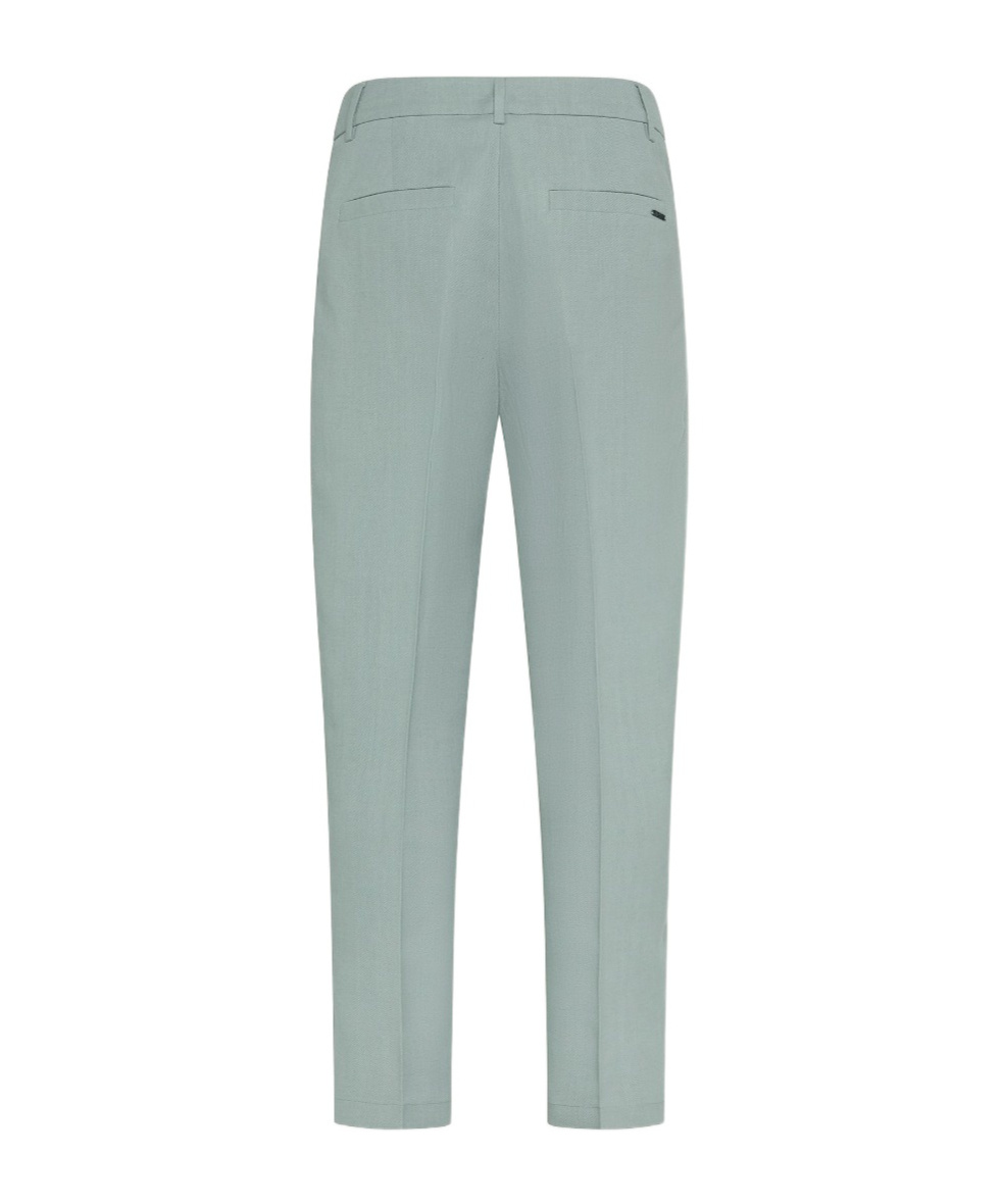 Seventy Ankle-length Carrot Trousers In Viscose Linen Crêpe