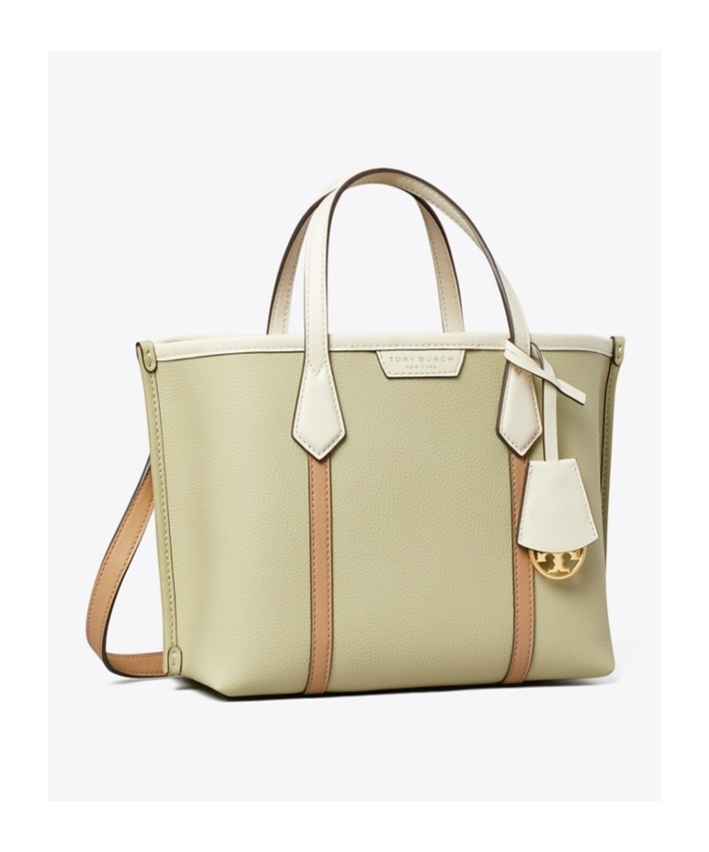 Tory Burch Small Perry Leather Tote Bag In Nude