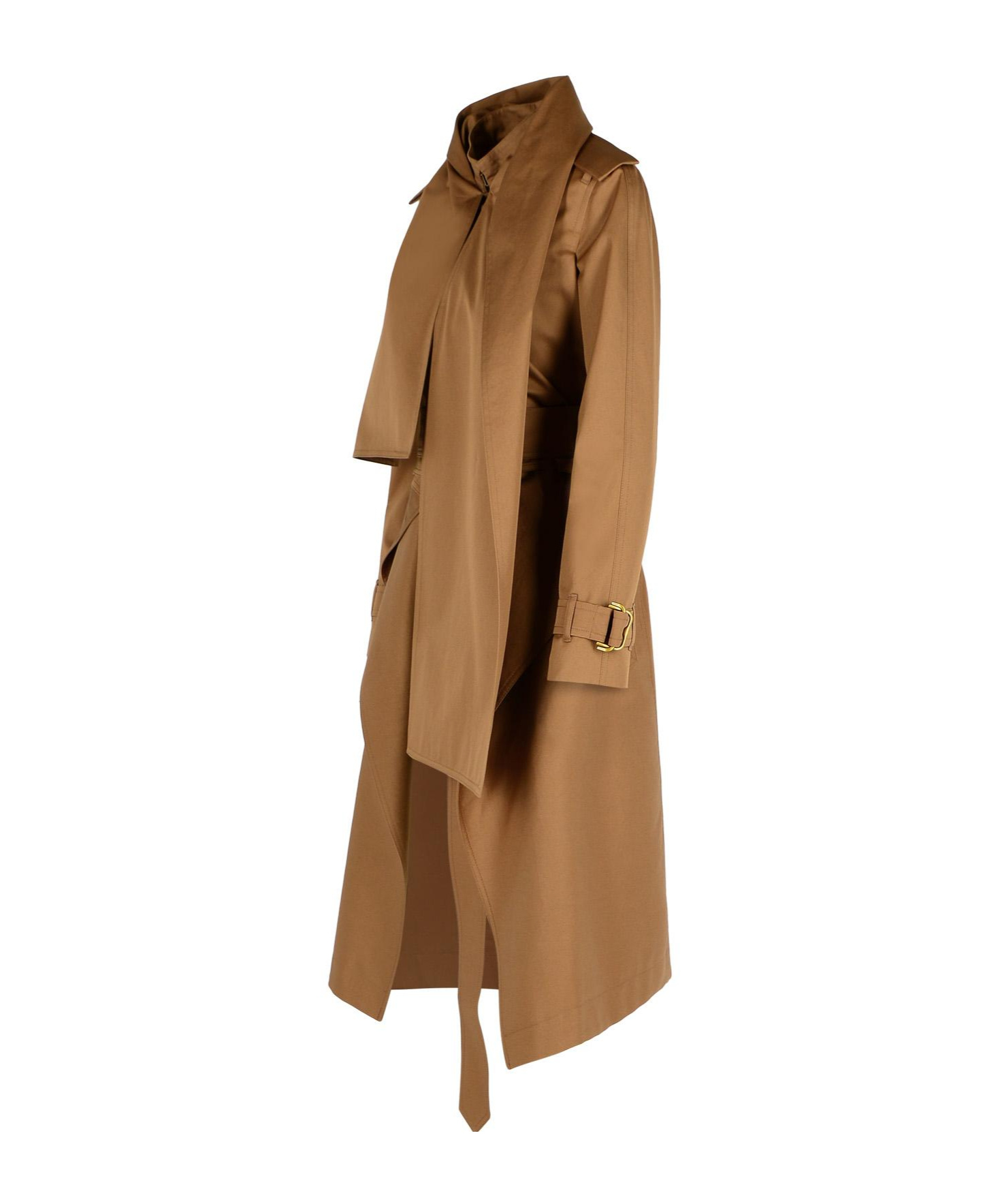Burberry Long Belted Trench Coat Epaulettes In Brown