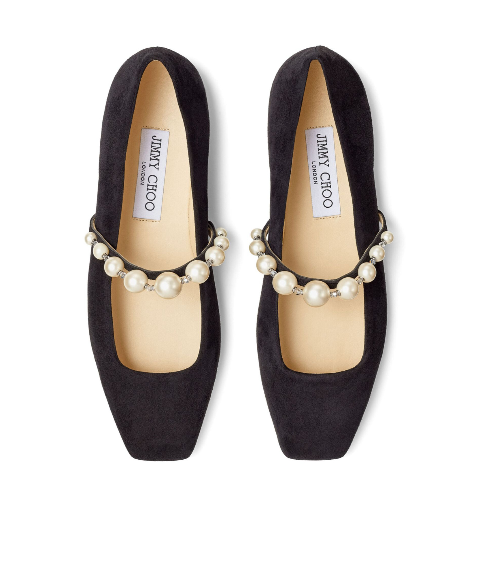 Jimmy Choo Ade Embellished Flat In Black