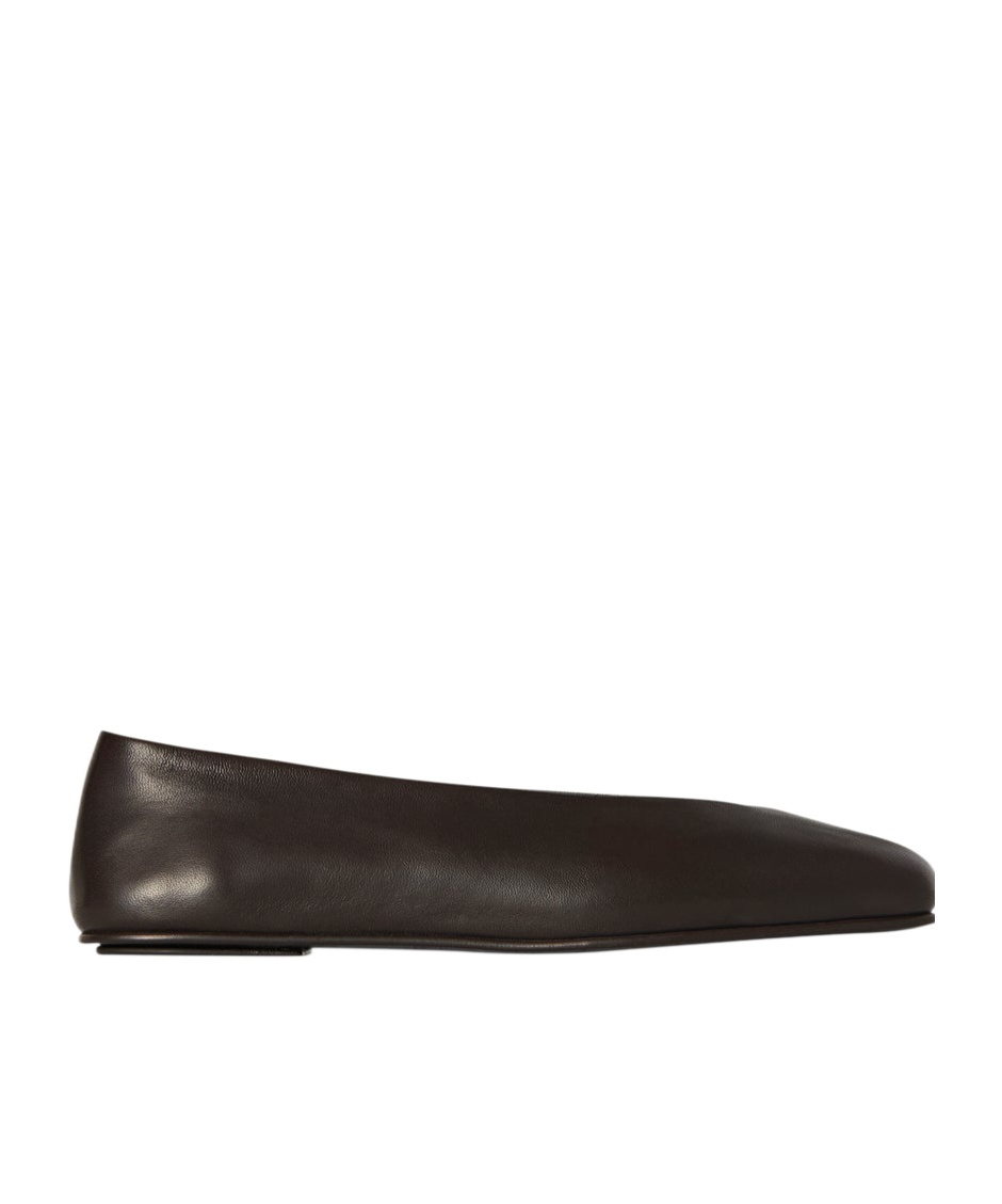 The Row Square-toed Flats In Brown