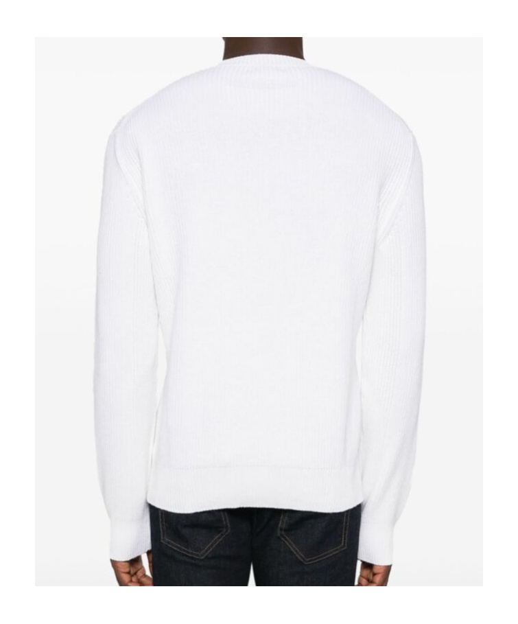 Zegna Oasi Ribbed Cashmere Sweater In White