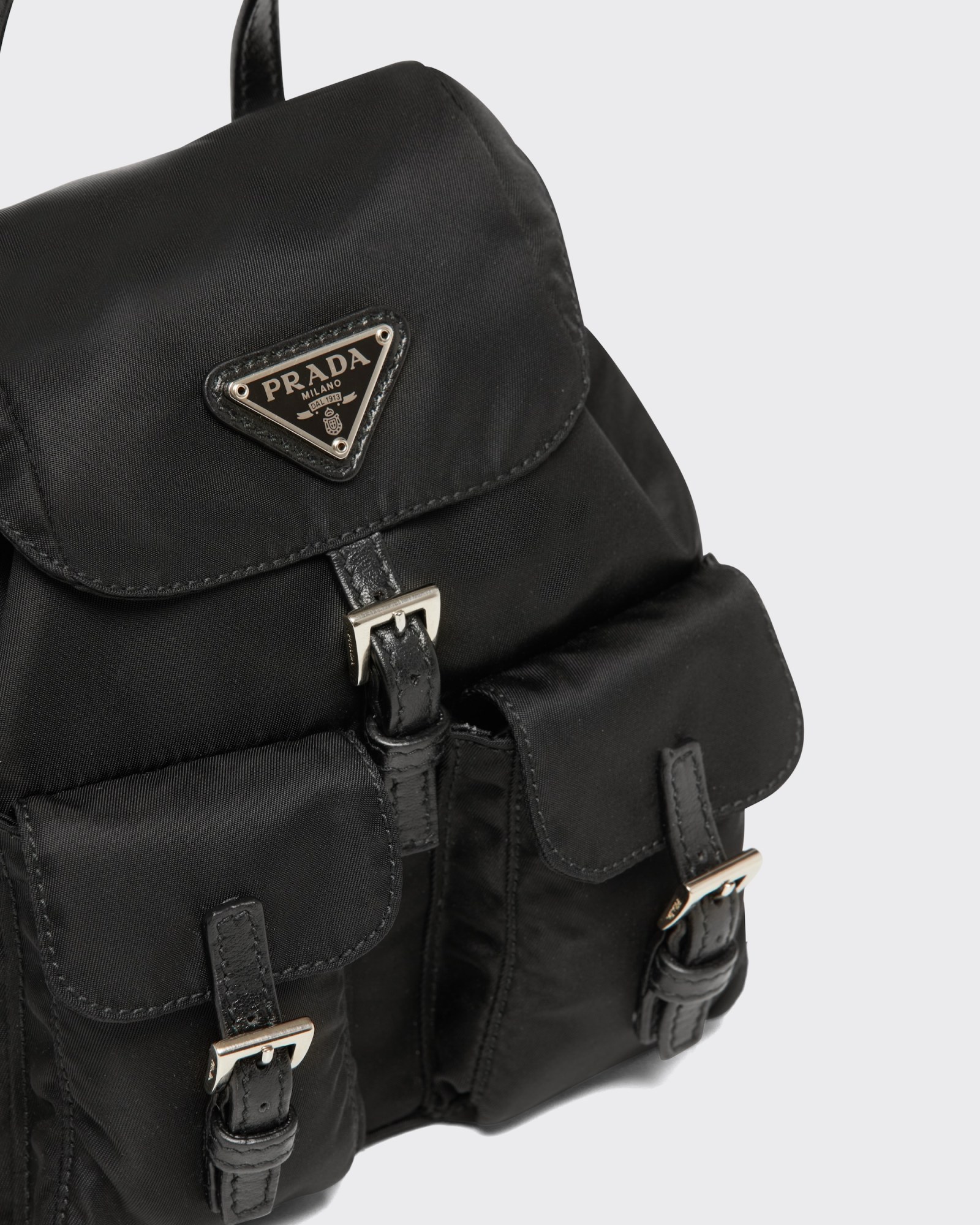 Prada Re-nylon Mini Backpack In Black