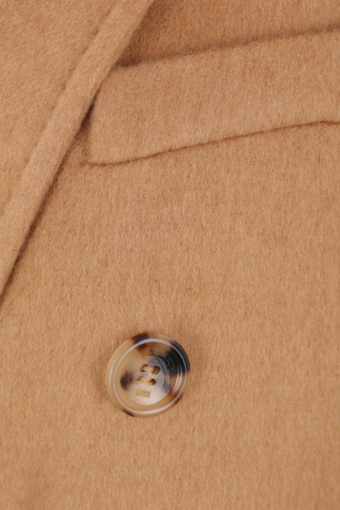 Max Mara Lvr Exclusive Camel Drap Midi Coat In Nude