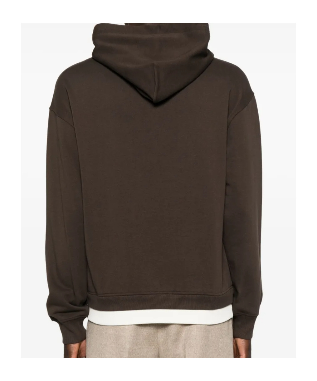 Dolce & Gabbana Embroidered Hoodie In Brown