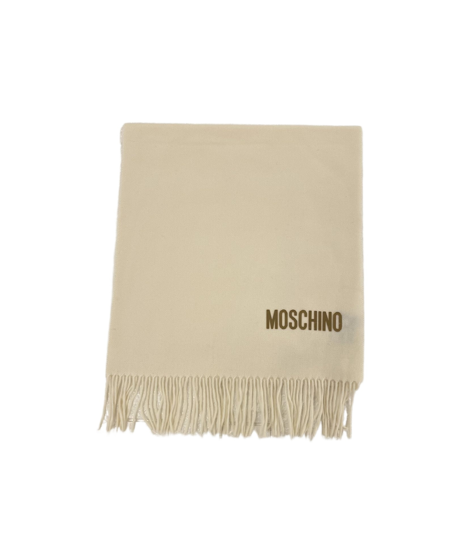 Moschino Fringed Scarf In Gray