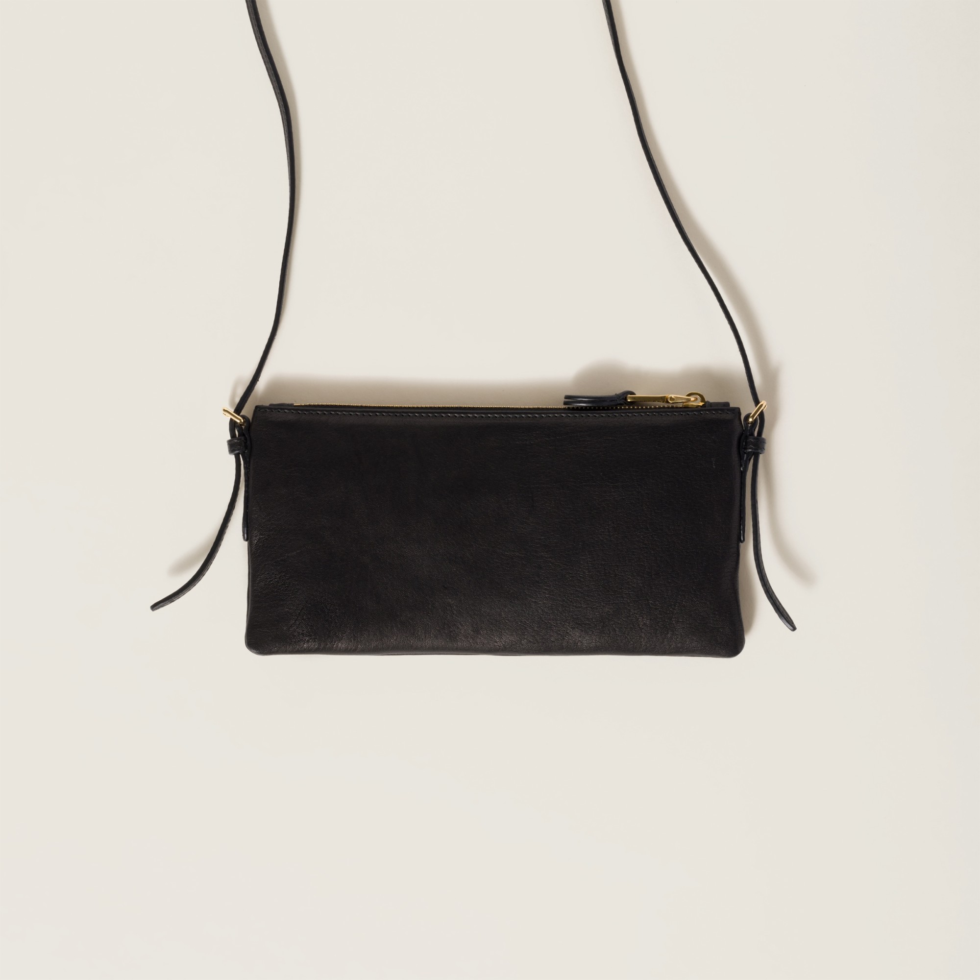 Miu Miu Nappa Leather Mini Pouch In Black