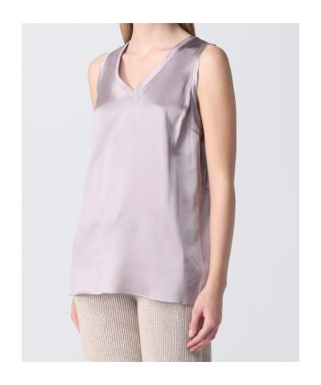 Brunello Cucinelli Logo Vest In Gray