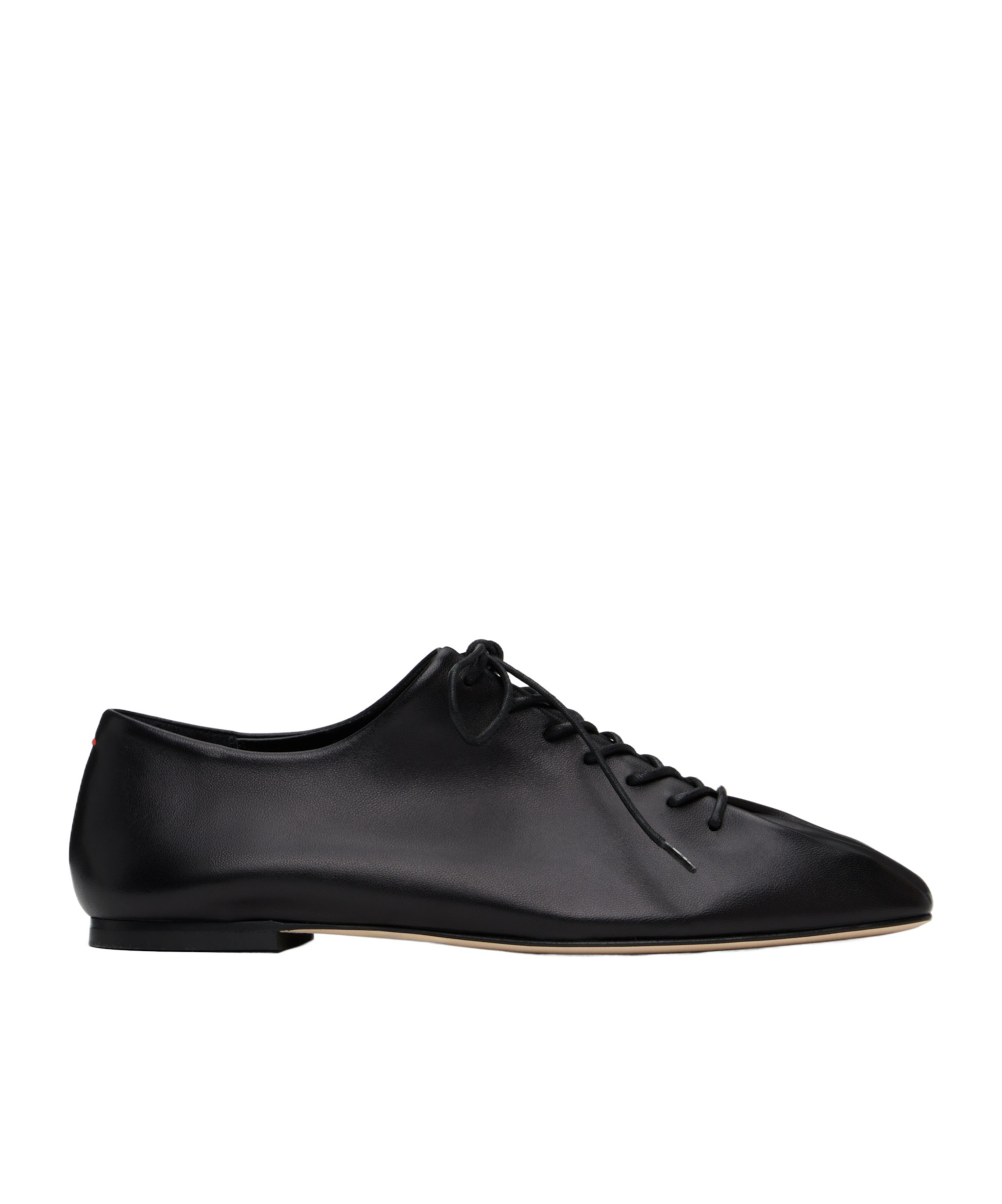 Shop Aeyde Leather Oxford Shoes In Black