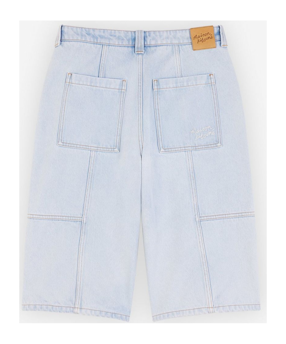 Maison Kitsuné Denim Workwear Bermuda In White