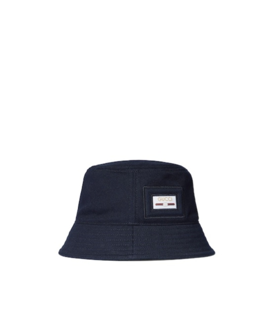 Gucci Cotton Canvas Bucket Hat In Black