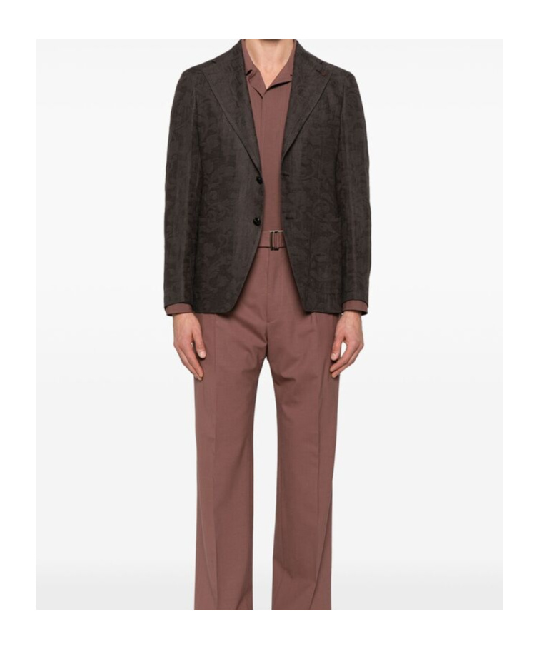 Shop Tagliatore Long-sleeved Suit Coat In Black