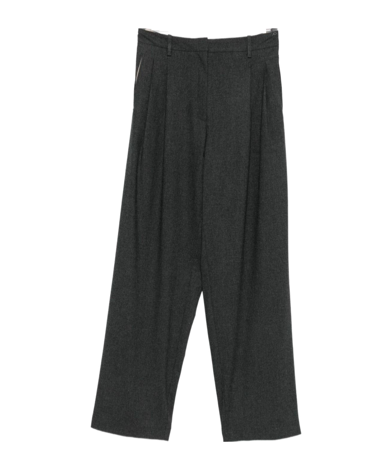 Alysi Pleat Detail Track Pants In Black