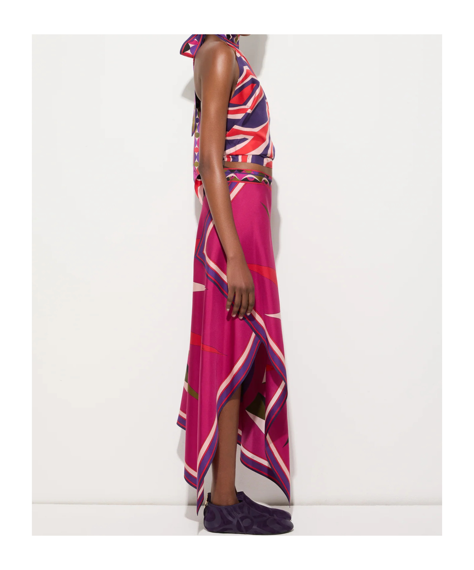 Pucci Maze Print Sleeveless Top In Multi