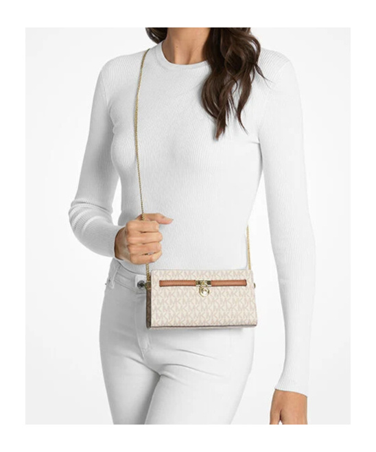 Michael Michael Kors Hamilton Moderne Extra-small Signature Logo Convertible Crossbody Bag In Neutral