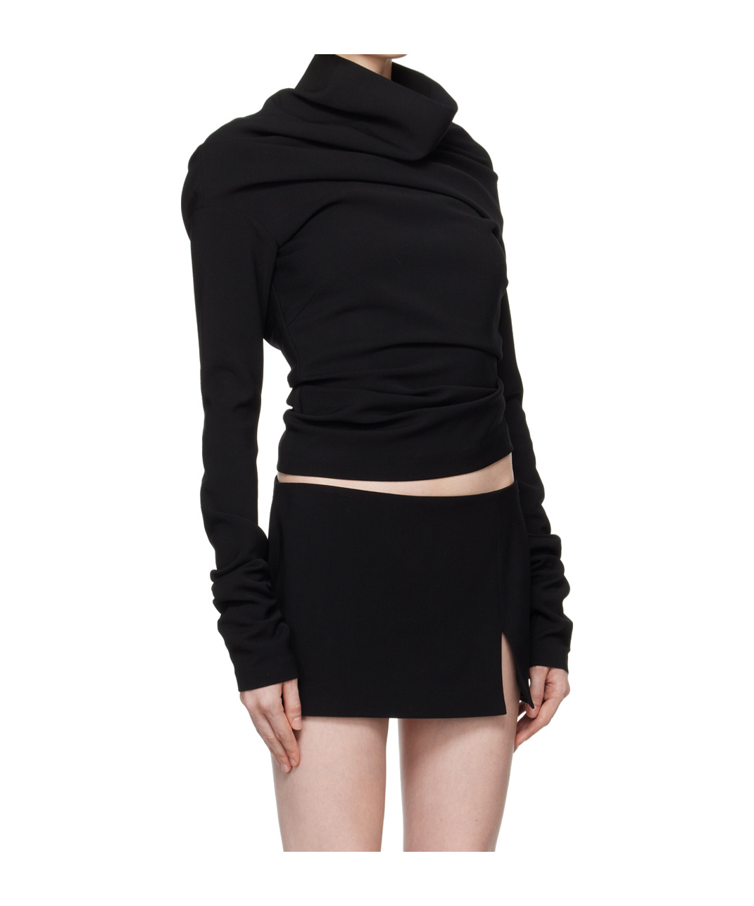 Acne Studios Black Layered Turtleneck In Black