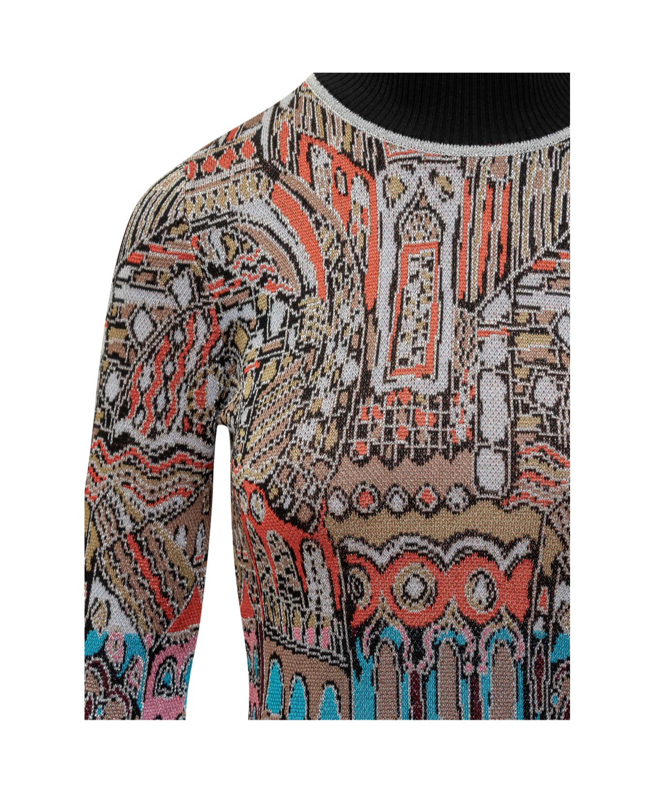 Missoni Jacquard Mini Dress In Multicolor
