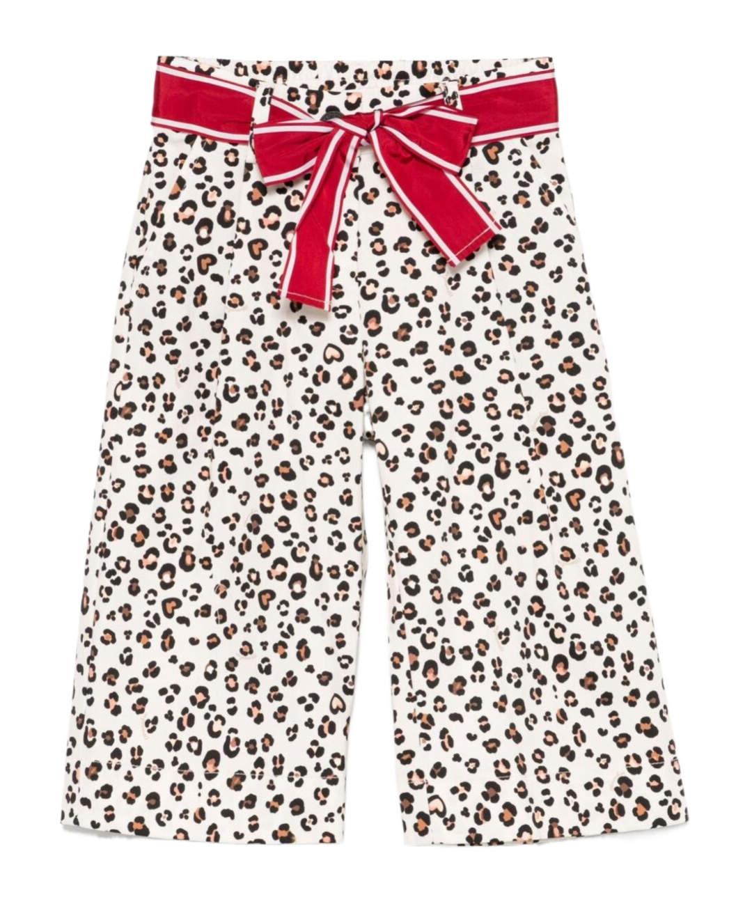 Monnalisa Leopard-print Trousers In White