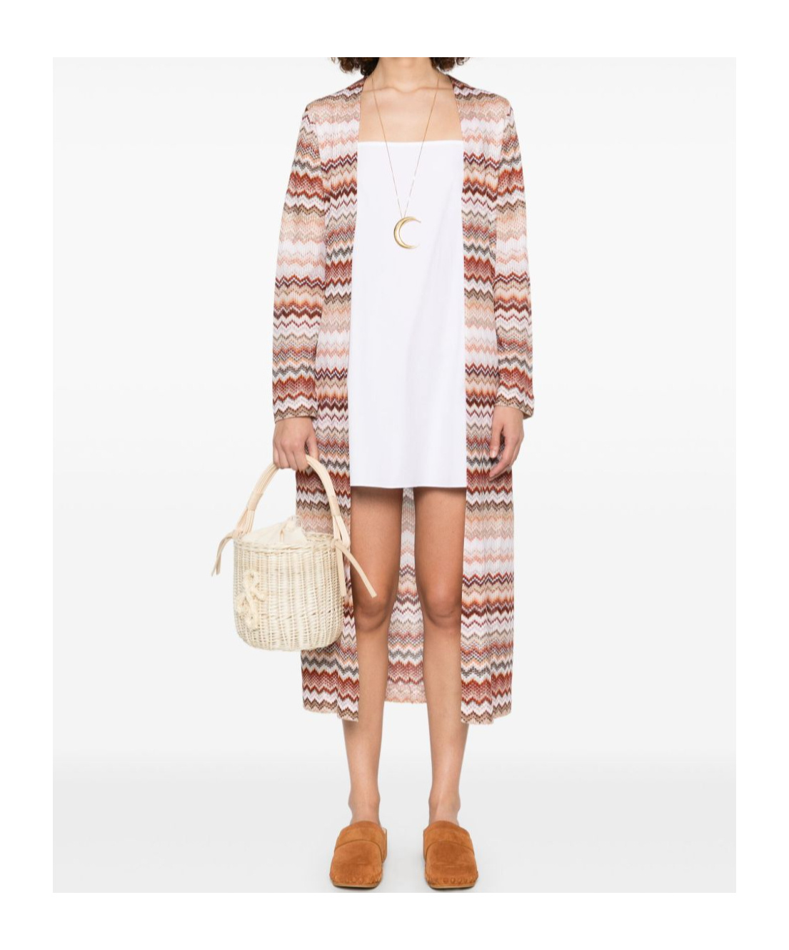 Shop Missoni Zigzag Lamé Cardi-coat In Pink