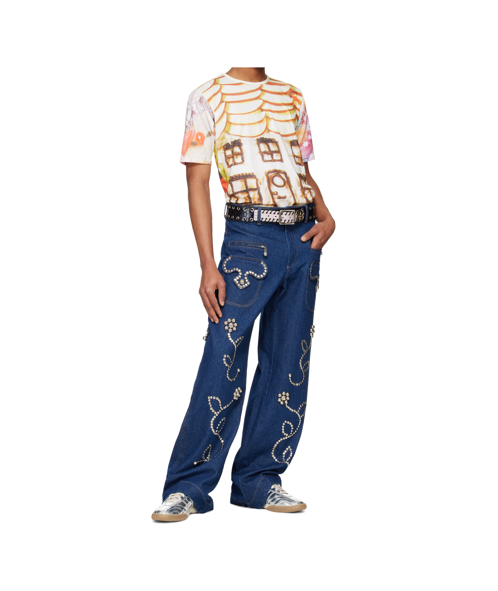 Chopova Lowena Multicolor 'welcome Home' Short Sleeve Jersey T-shirt In White