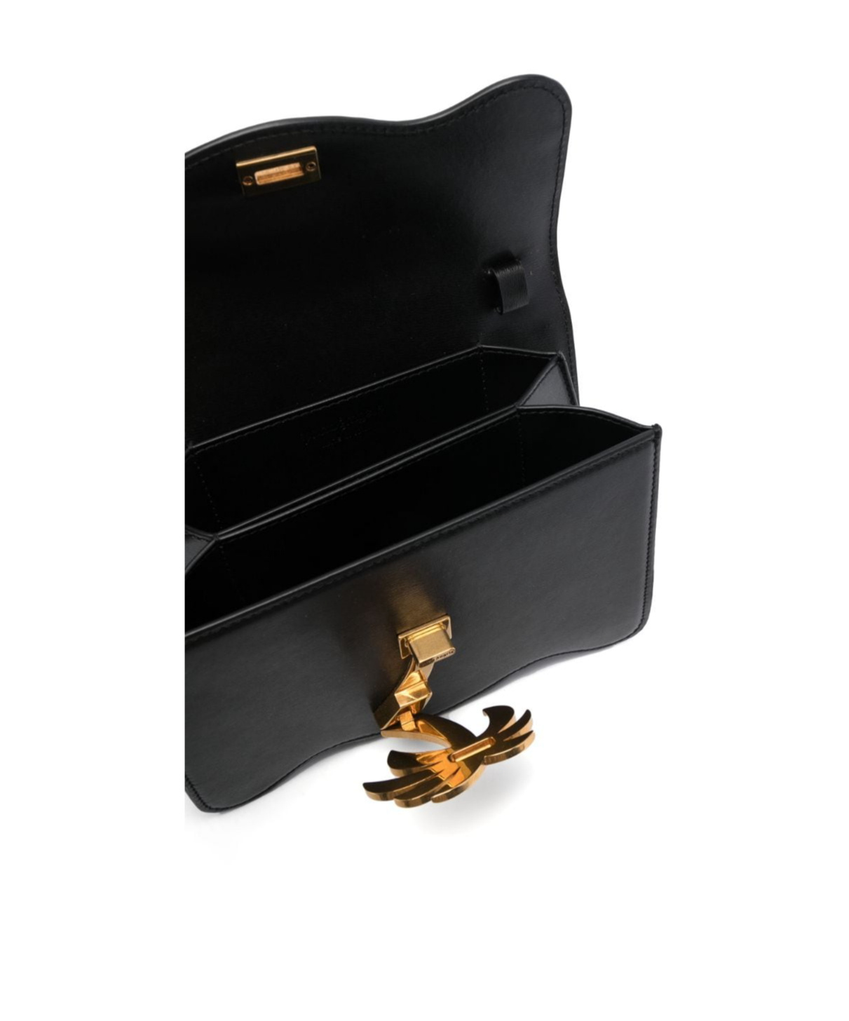 Palm Angels Palm Tree Logo Plaque Shoulder Bag In Black