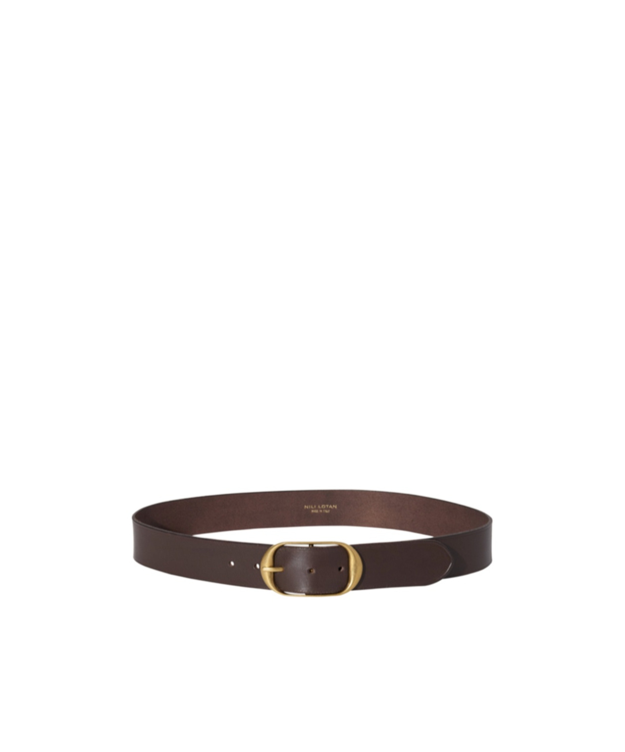 Nili Lotan Logo Belt In Brown