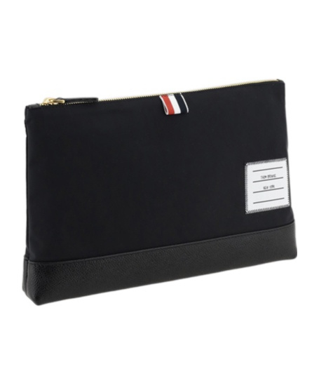 Thom Browne Zippered Clutch In Black