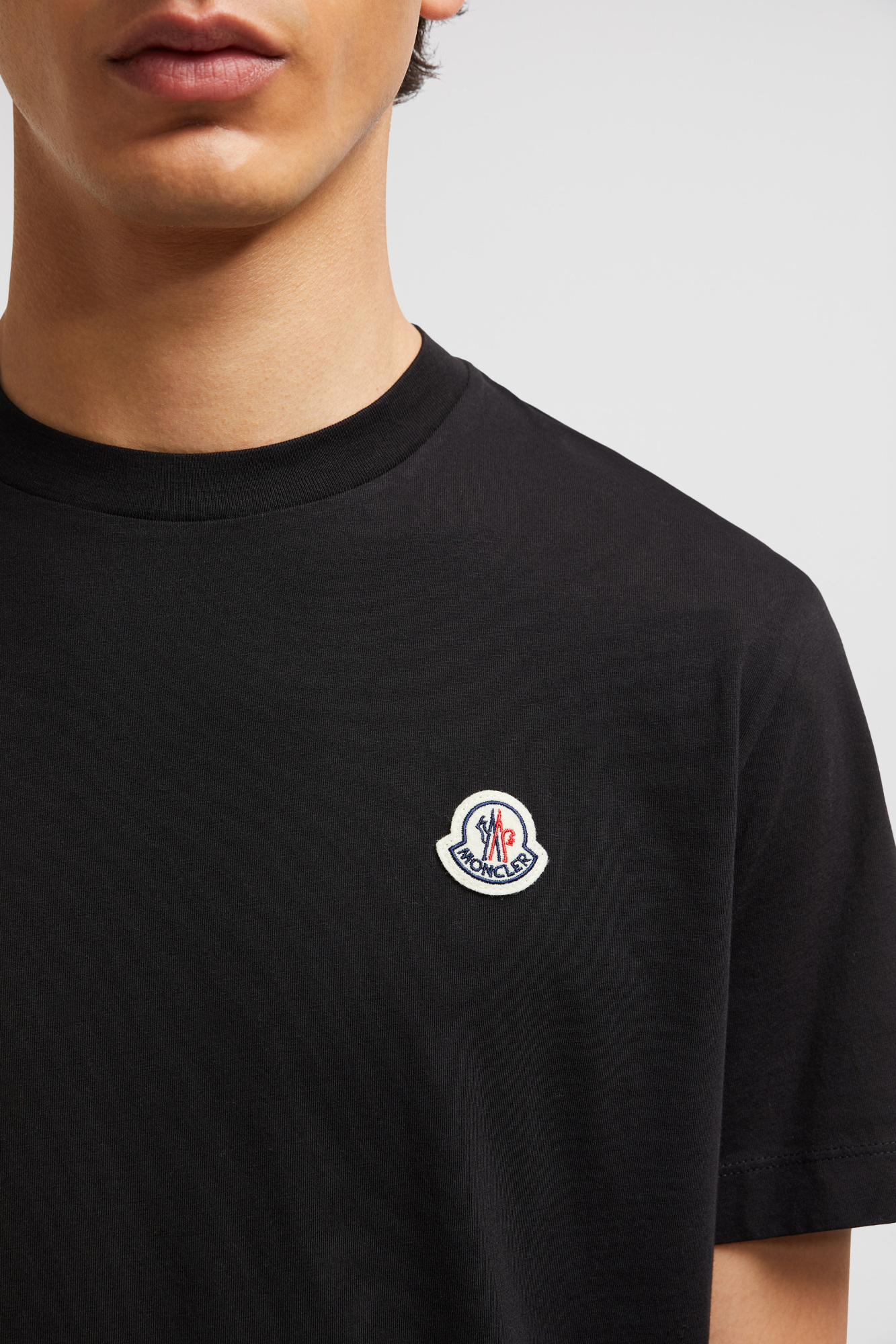 Moncler Crew Neck Short Sleeve T-shirt Three-pack In Black