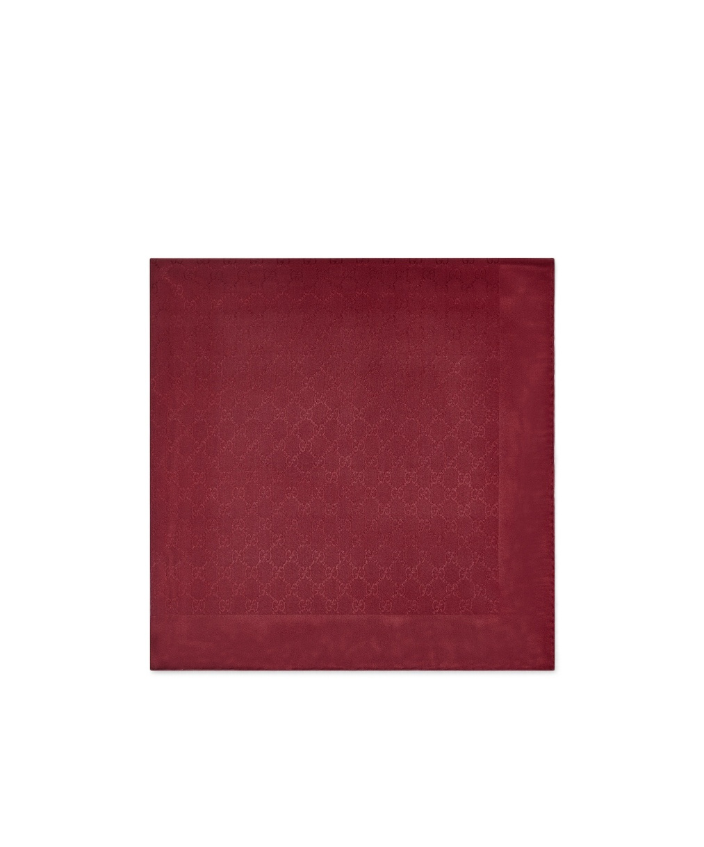 Gucci Gg Silk Jacquard Carré In Gradient Wine Red