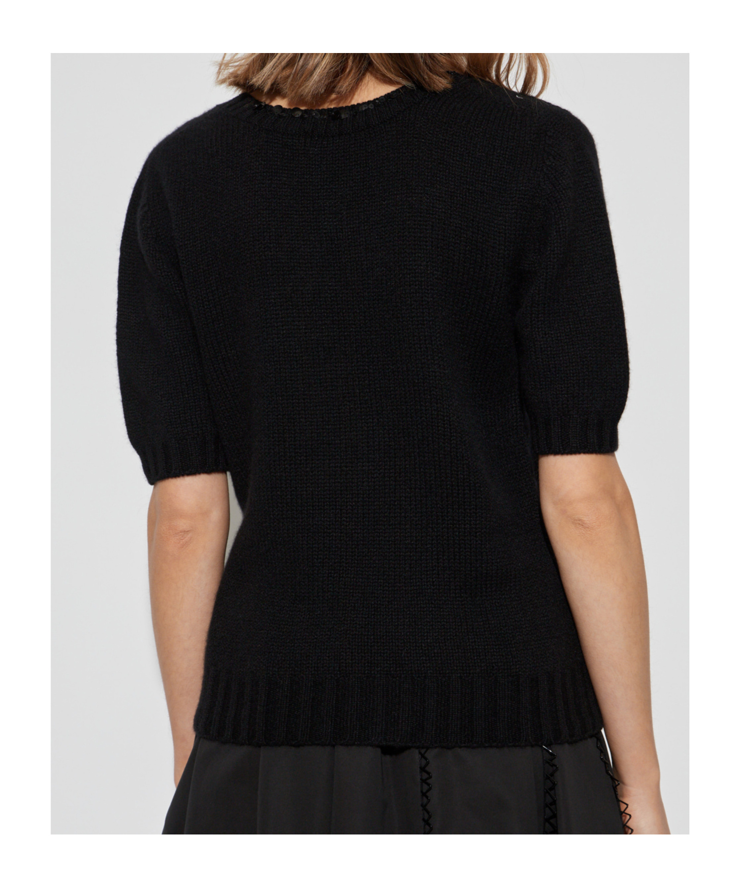 Shop Fabiana Filippi Cashmere Sweater In Black