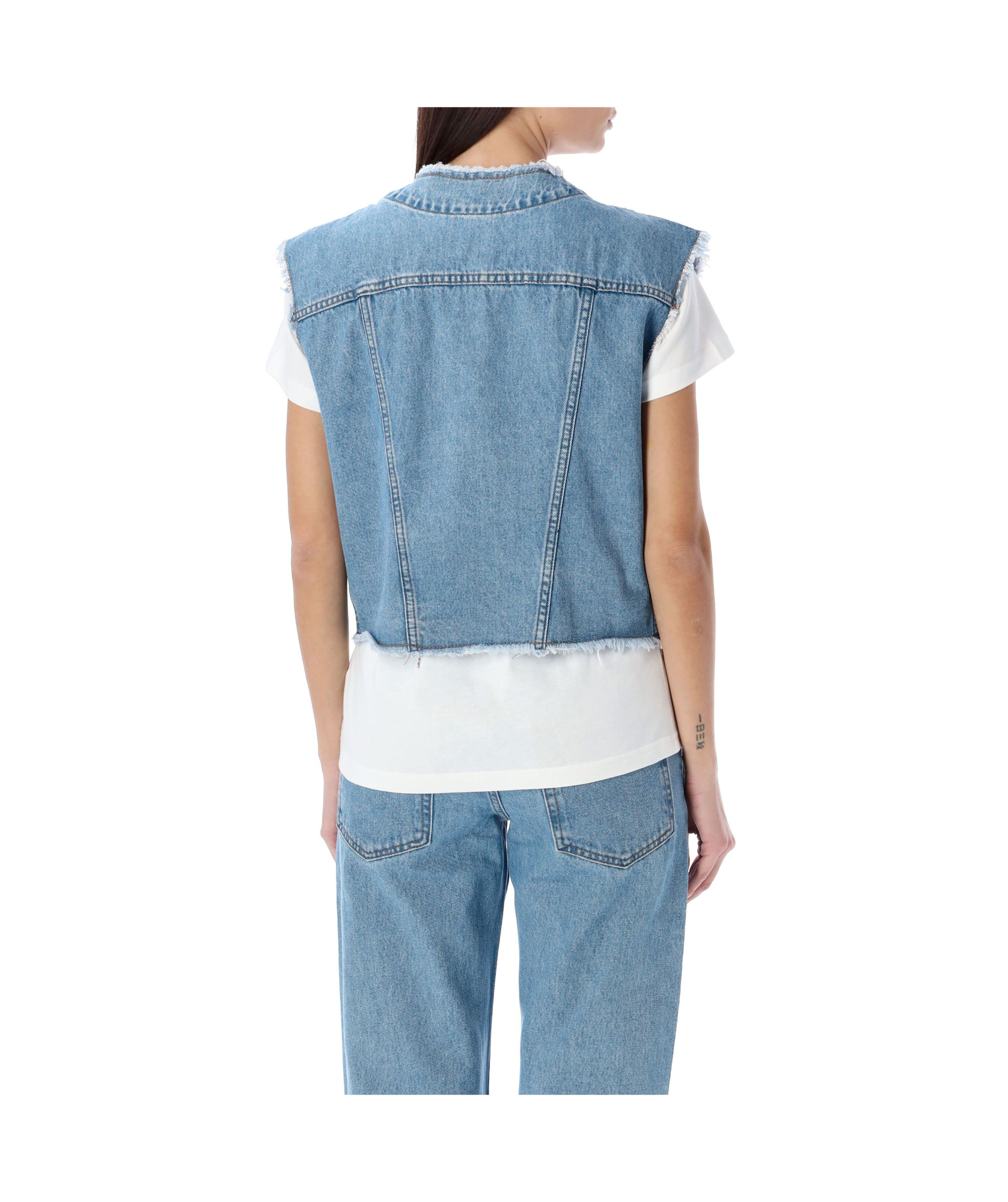 APC CROPPED DENIM VEST