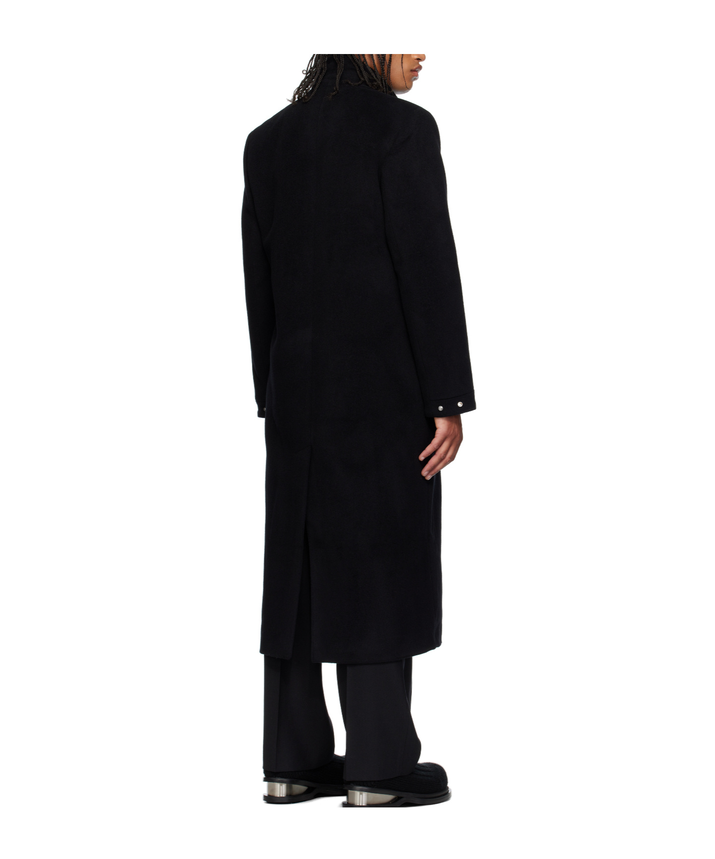 Heliot Emil Titan Wool Coat In Black