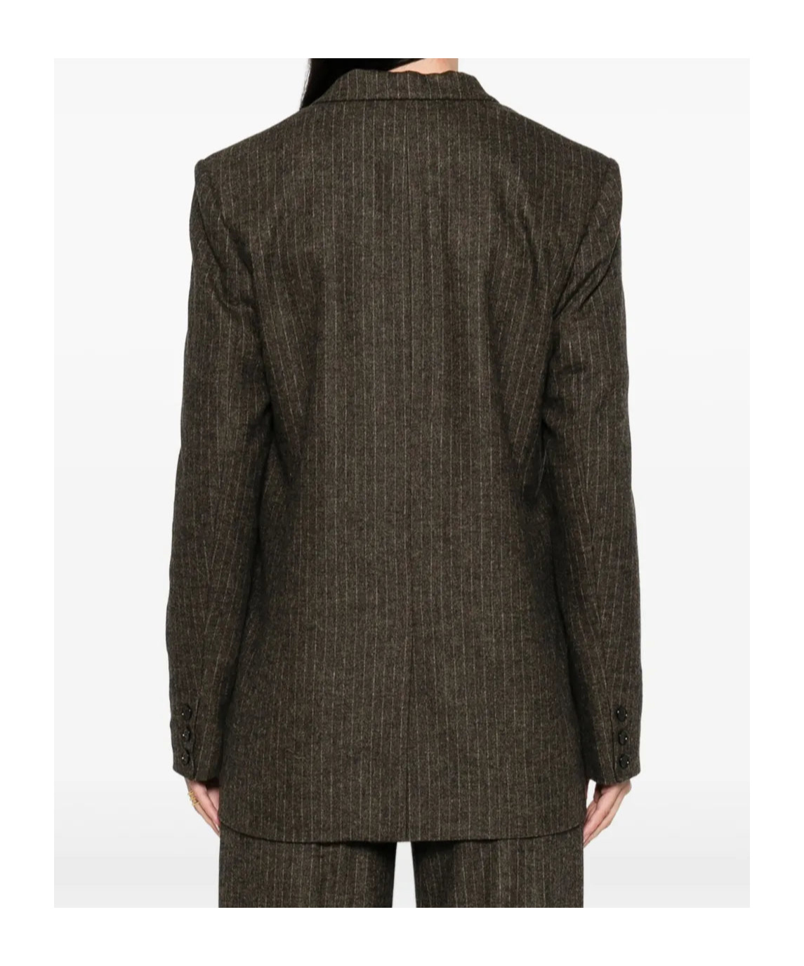 Isabel Marant Pinstripe Single-breasted Blazer In Brown