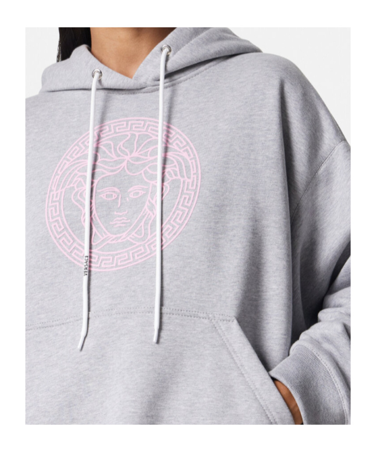 Versace Hooded Sweatshirt With In White