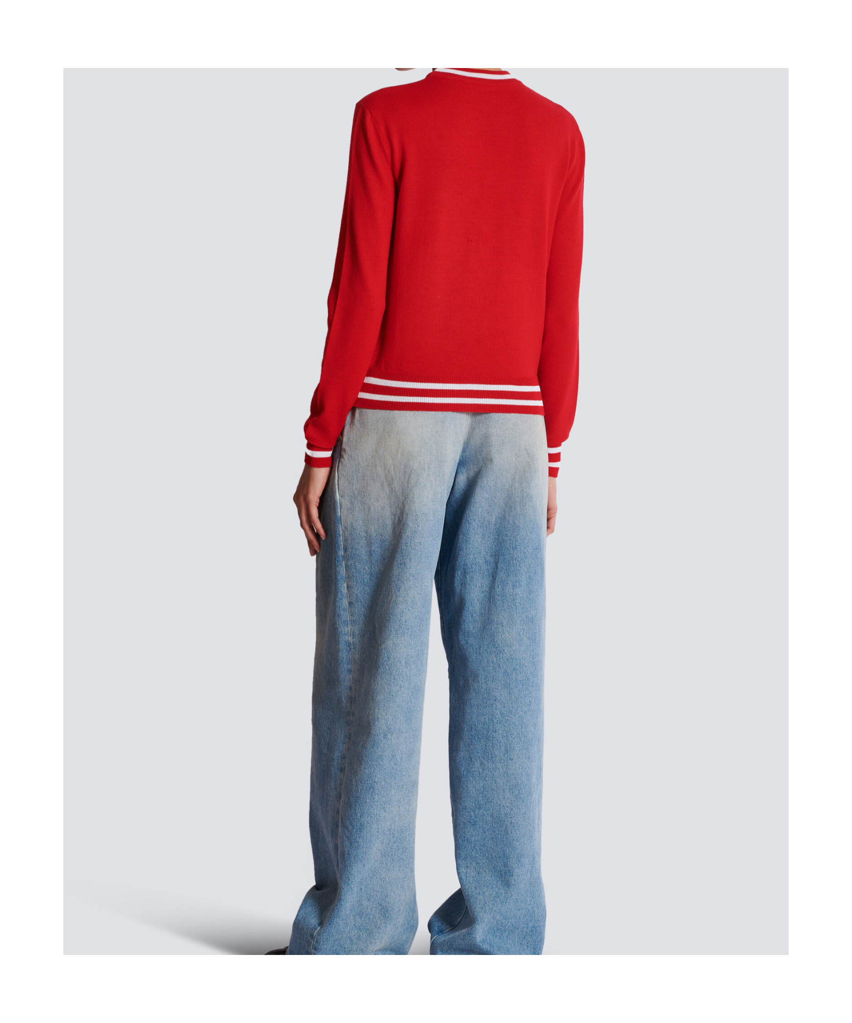 BALMAIN WOOL BALMAIN STRAWBERRY JUMPER