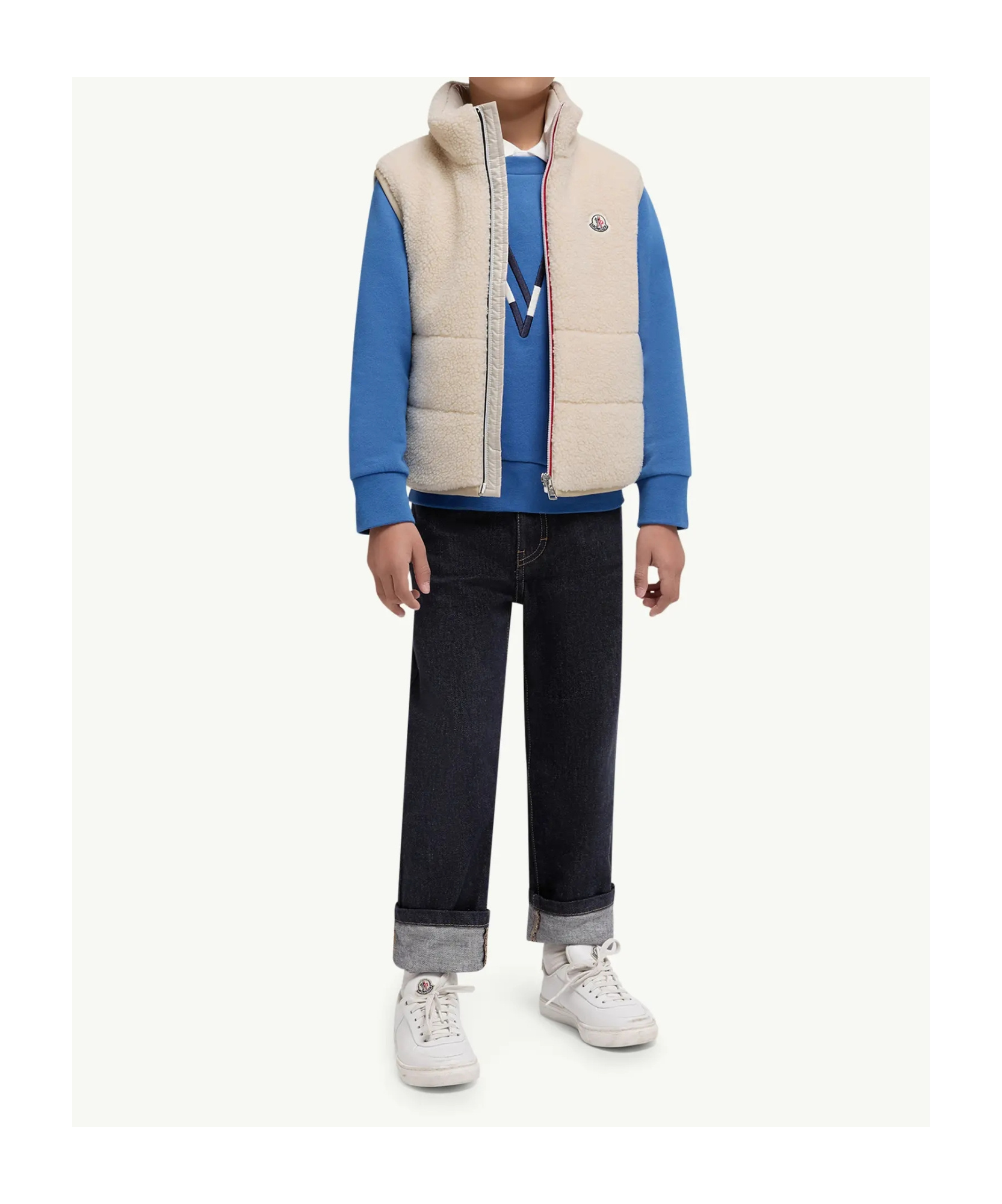 Moncler Sleeveless Vest In Neutral