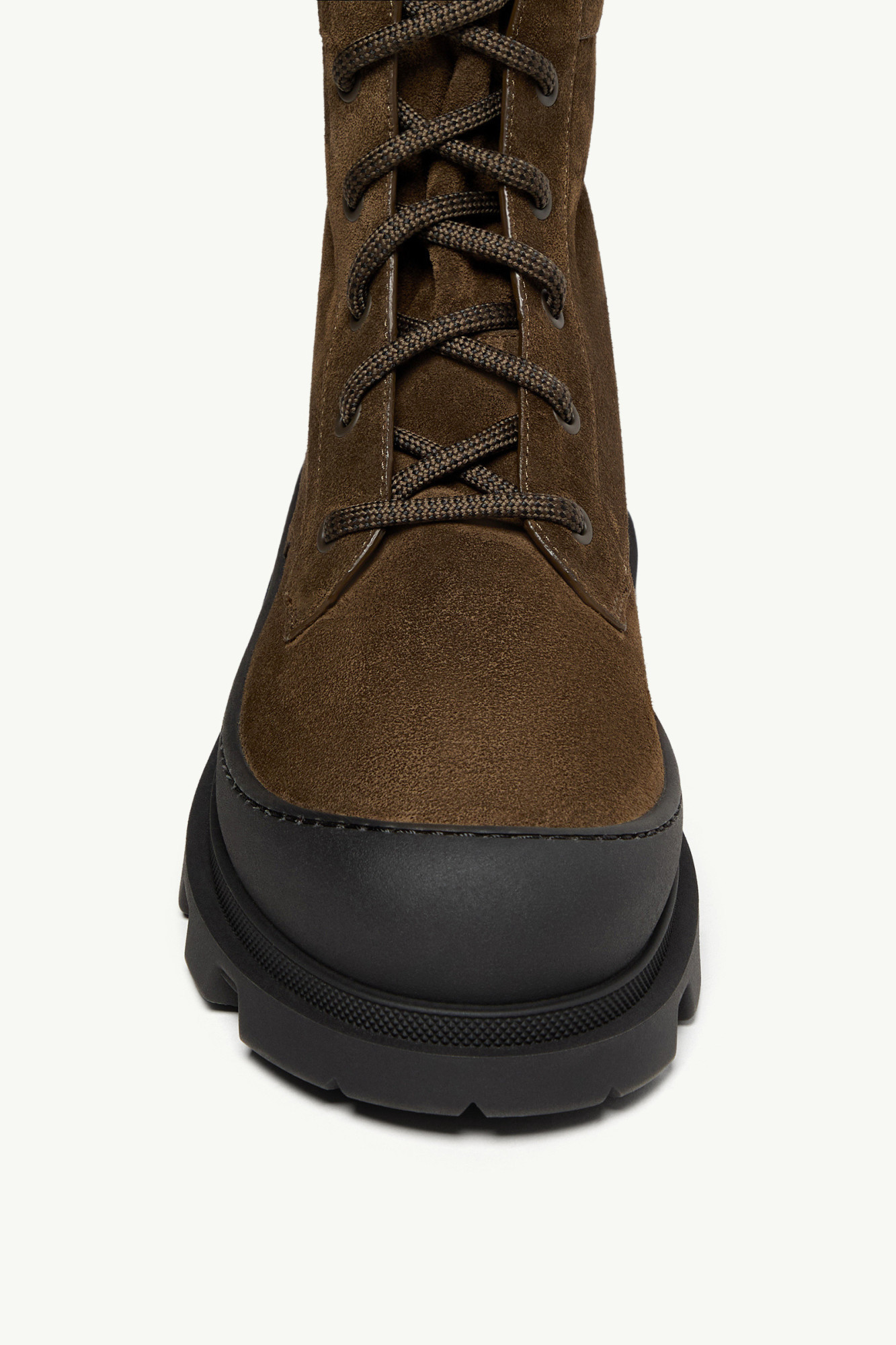 Moncler Round-toed Ankle Boots In Green