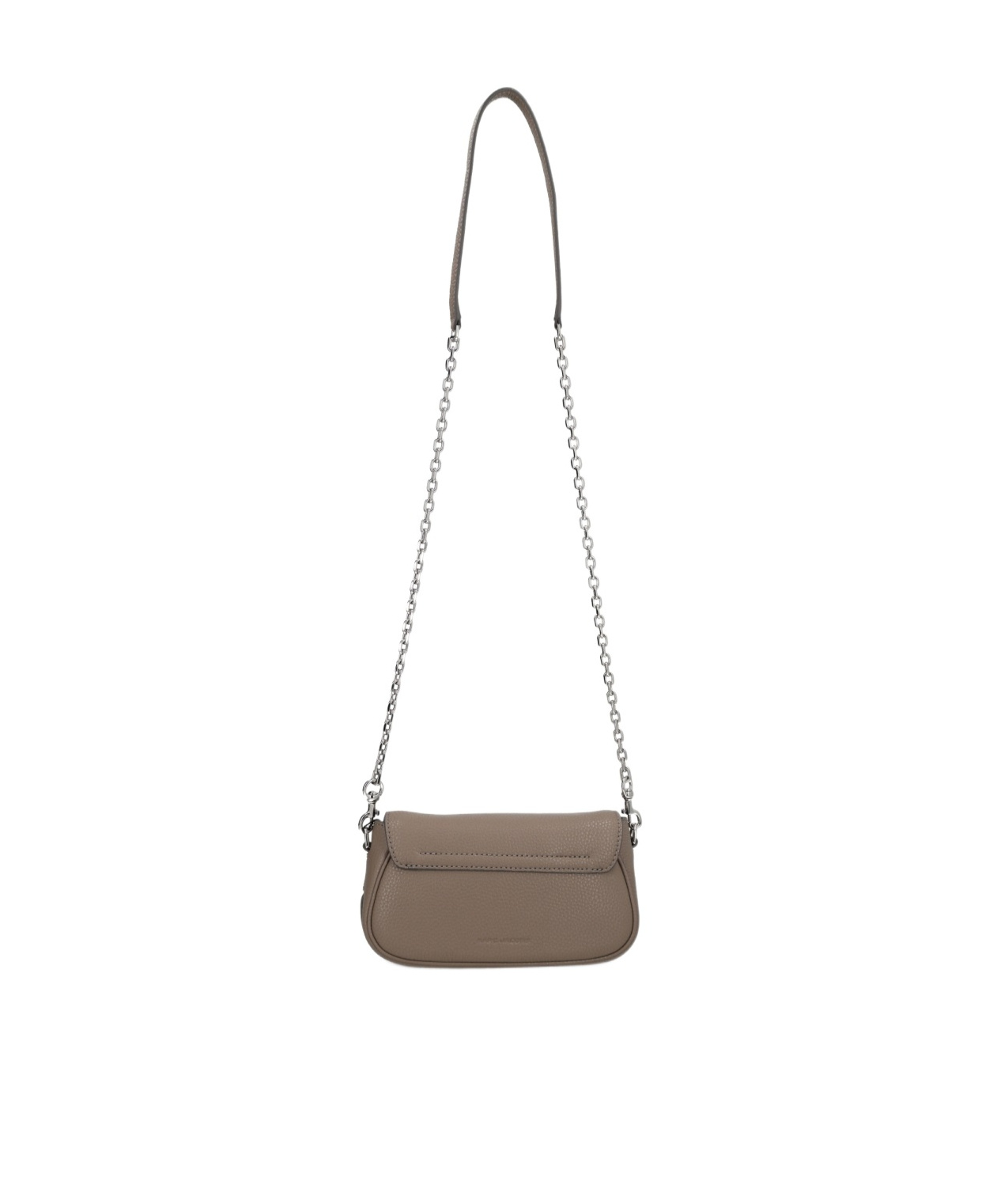 Marc Jacobs Chain Strap Pebbled Texture Shoulder Bag In Gray