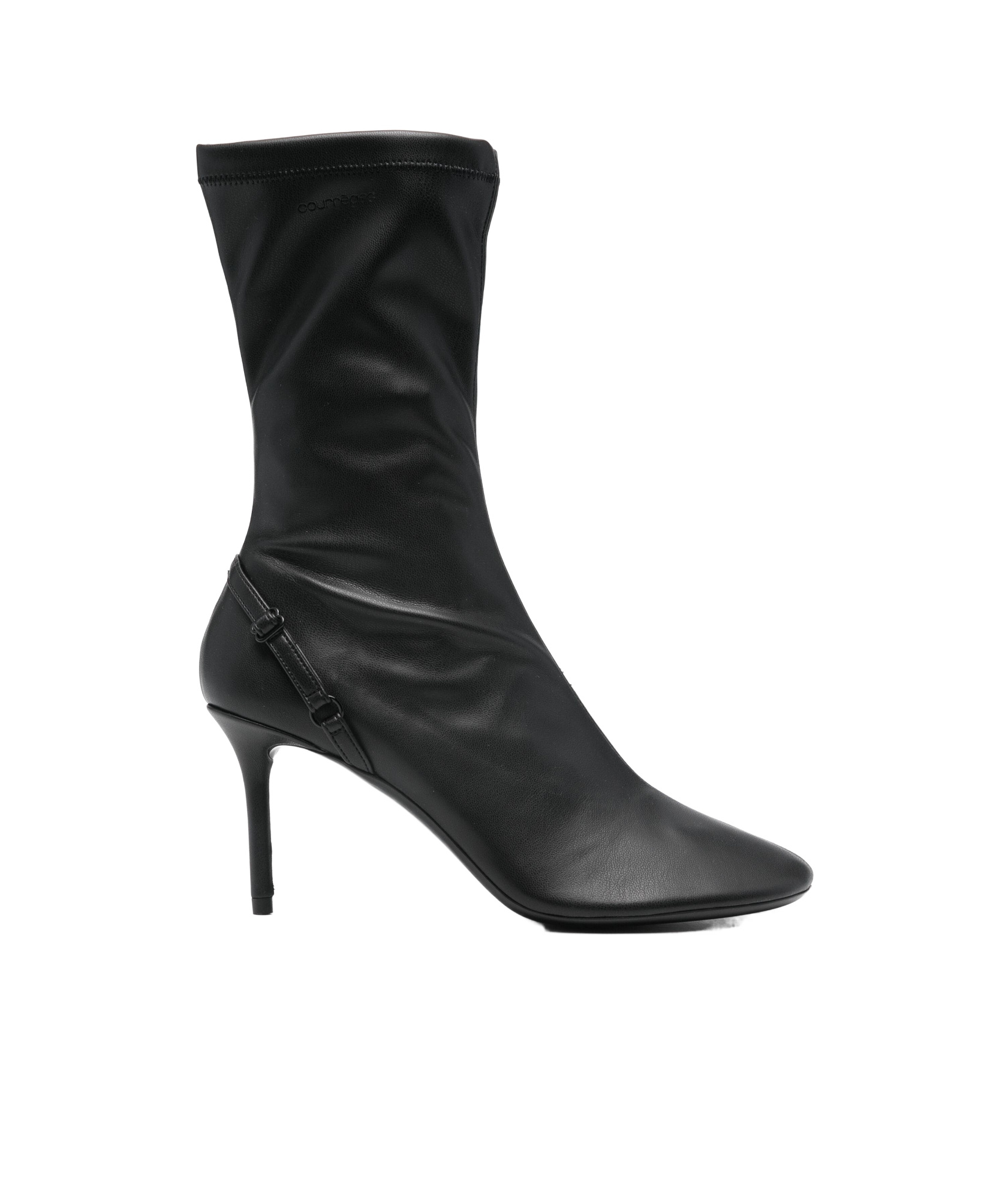 Shop Courrèges 80mm Oblique Boots In Black